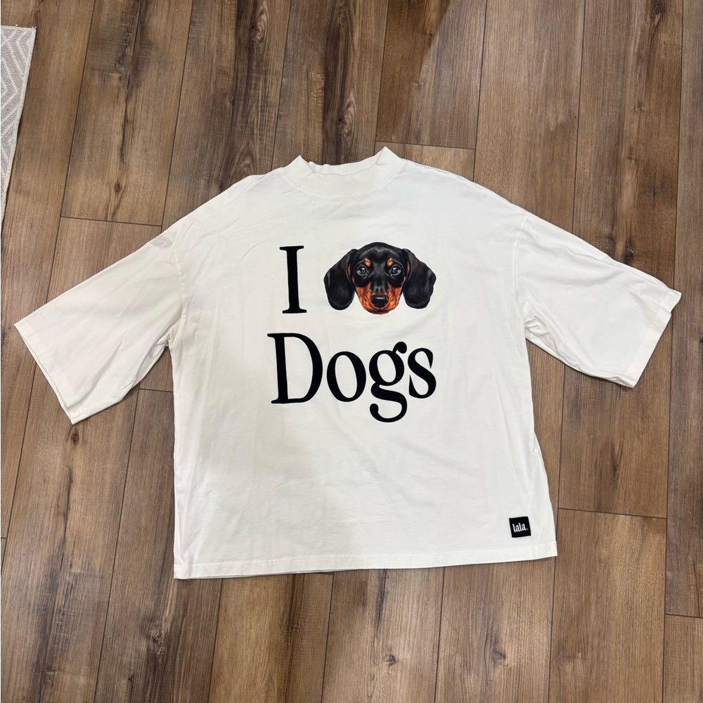 NWOT Dressed in Lala I❤️Dogs Shirt